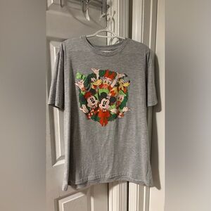 Vintage Disney Mickey Mouse Gray Shirt Sleeve Chri Tee Size Xtra Large Unisex
